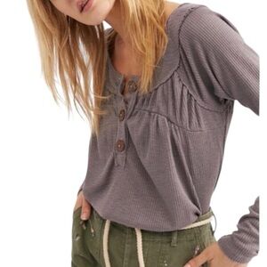 Free People We The Free Must Have Henley grey size XS